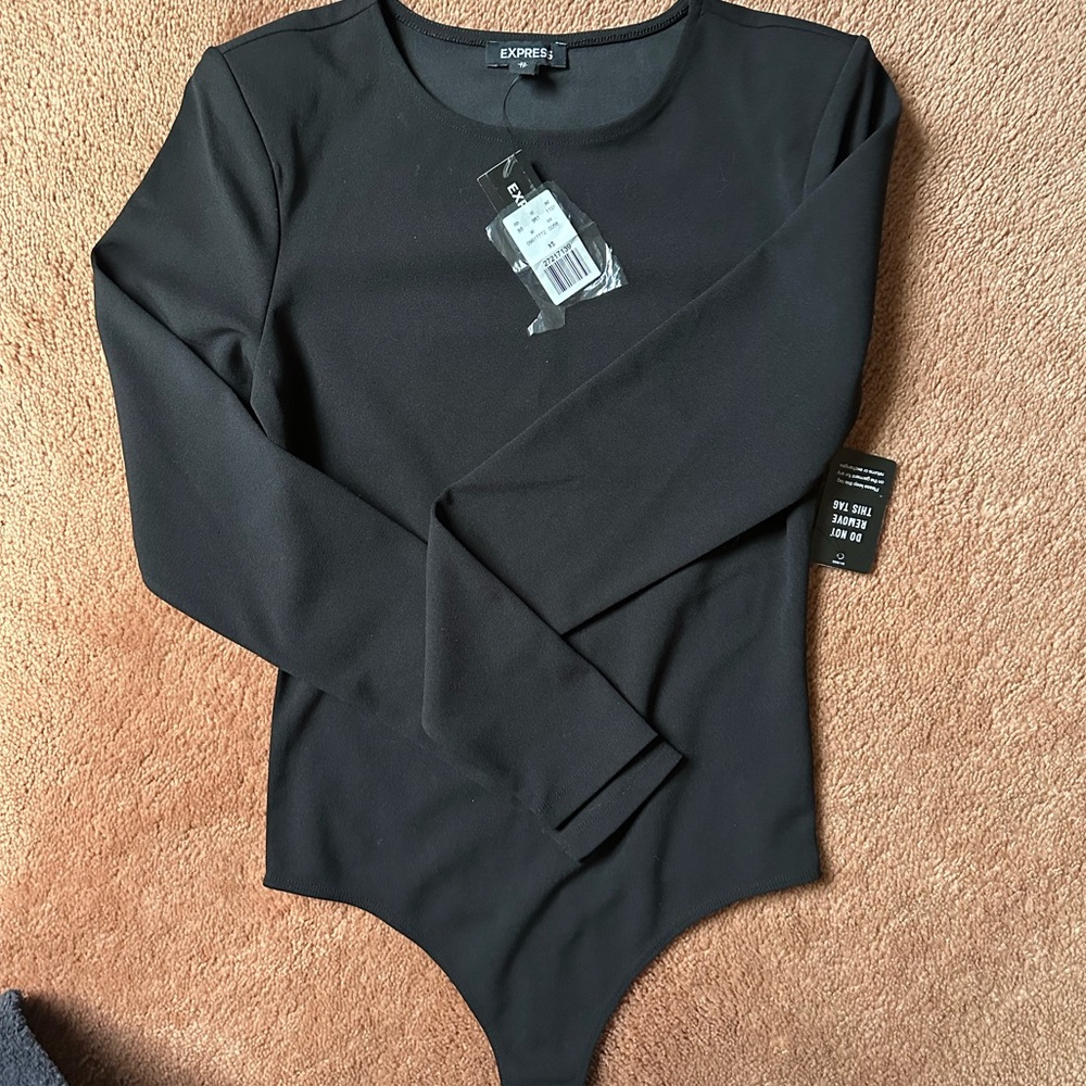 Express Black Long Sleeve Bodysuit
